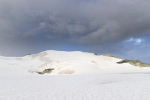 On the way to the Bishorn summit, glacier view On the way to the Bishorn summit, glacier view